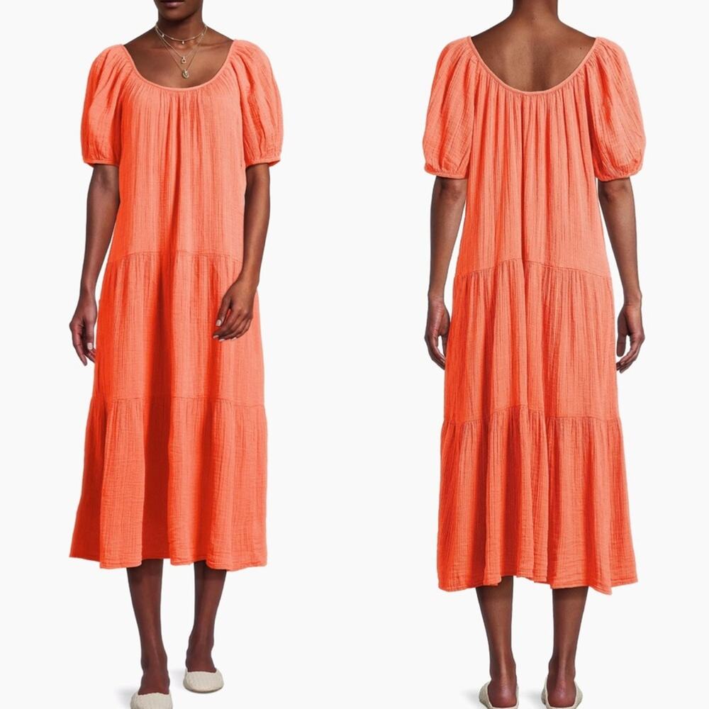 Lilly Pulitzer Zemini Maxi Coverup Dress - Orange Size Medium NWT